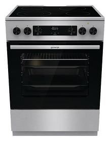 Электрическая плита Gorenje GECS6C70XC, стеклокерамика, без крышки, нержавеющая сталь