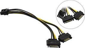 Переходник питания  для  видеокарт 2SATA  M->8pin