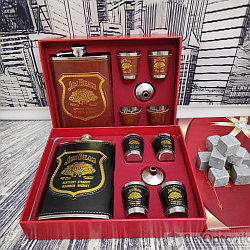 Подарочный набор Jim Beam (фляжка 250мл., воронка, 4 рюмки)