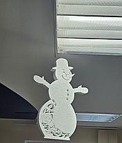 Новогодний снеговик, украшение из пенопласта, фото 3