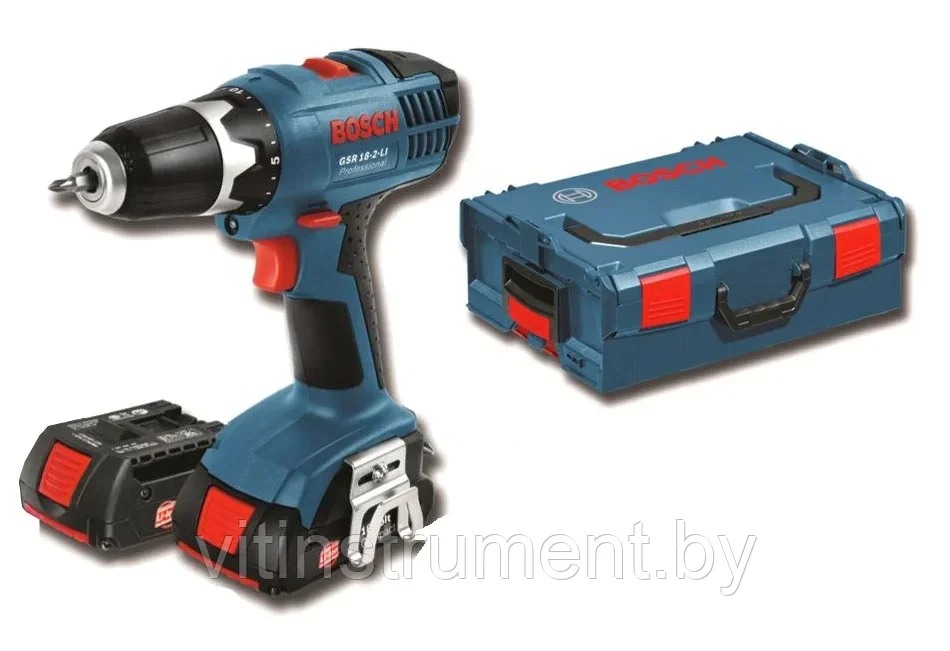Дрель-шуруповерт Bosch GSR 18-2-LI Plus Professional 0615990K9S (с 2-мя АКБ, кейс)