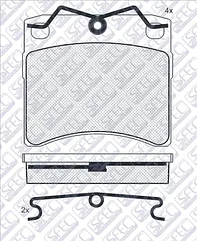 Sfec BP000785 Колодки тормозные передние к-кт