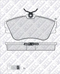BP000918 SFEC Тормозные дисковые колодки