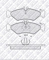 BP001583 SFEC, Колодки тормозные дисковые передние