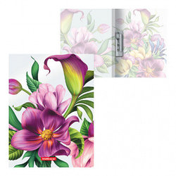 Папка пластиковая с боковым прижимом ErichKrause Tropical Flowers, A4 (цена с НДС)