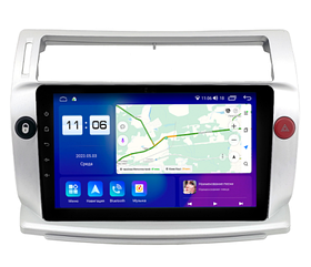 Магнитола для Citroen C4 2004-2010 (черный цвет) Parafar на Андроид 13.0  (2/32Gb + 4G)