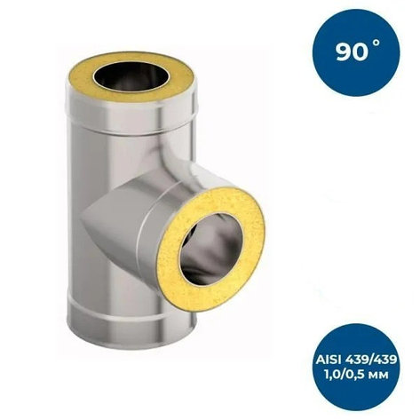 Сэндвич-тройник 90*, AISI 439/439, 1.0мм/0.5мм (УМК ПРО), фото 2