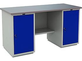 Верстак двухтумбовый. WD-1+WD-1 без экрана; ШxВxГ 1800x866x700мм;