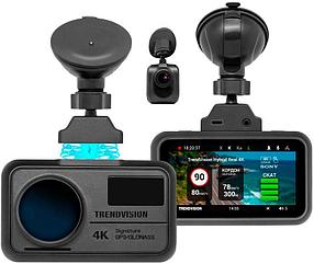Видеорегистратор-радар детектор TrendVision Hybrid Signature Real 4K 2CH, GPS, ГЛОНАСС