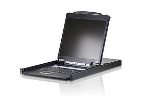 КВМ консоль ATEN 19" 8-Port PS/2-USB VGA Single Rail LCD KVM Switch (CL1308N-ATA-RG)