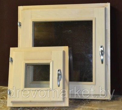Окно стеклопакет, рама Липа 60*60