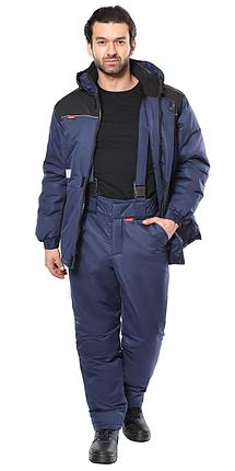 Костюм СИРИУС-КОМФОРТ зимний, куртка, брюки, синий с чёрным, фото 2