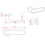 Ручки дверные CEBI OVA цвет MP11 (глянцевое золото), фото 2