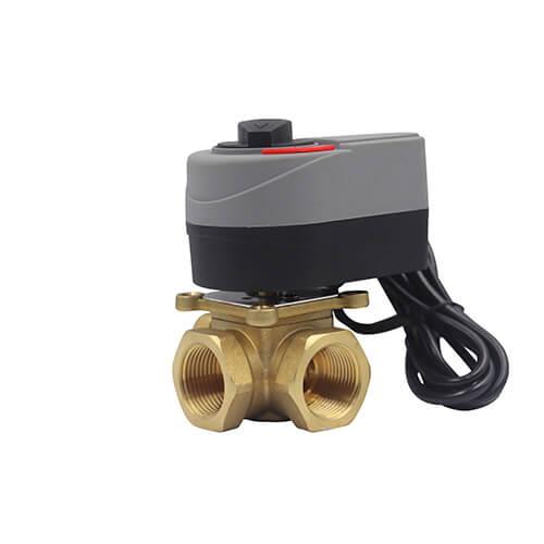 Клапан 3-хходовой смесительный DN50 с электроприводом 220V арт. JX-0307
