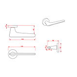 Ручки дверные CEBI GIGI цвет MP05 (матовый хром полимер), фото 2