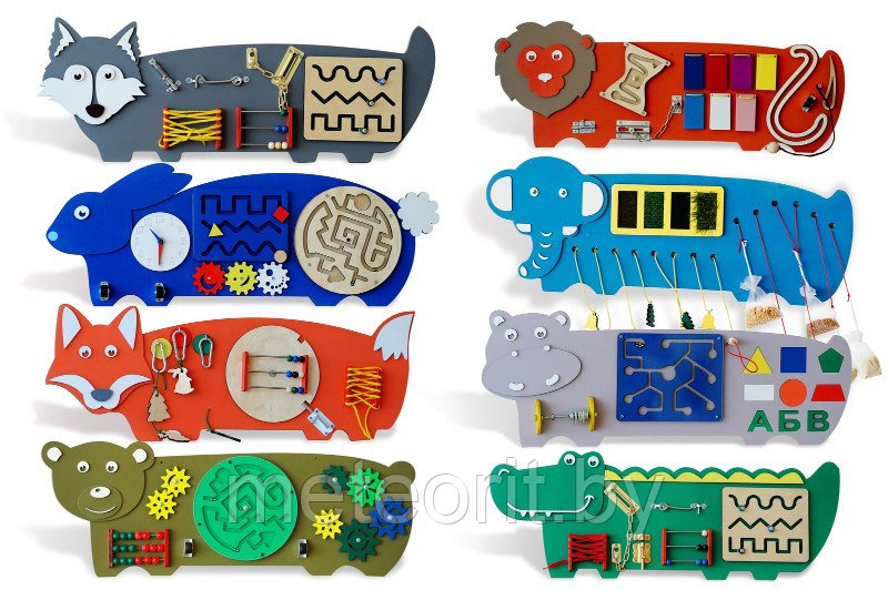 Бизиборд из серии "Дружный зверинец"