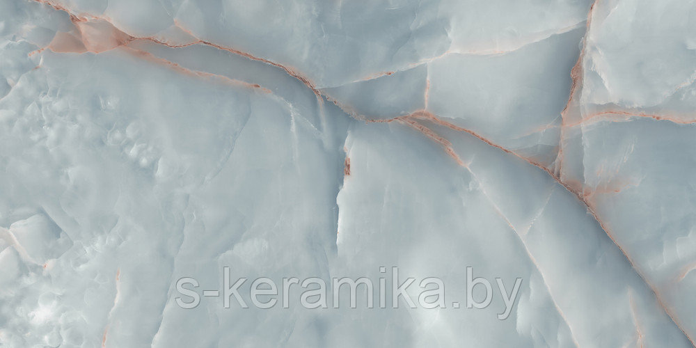 ТОНКИЙ КЕРАМОГРАНИТ MARINA ПОЛИРОВАННЫЙ HG голубой ректификат 600x1200х7.5 мм