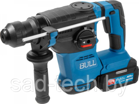 Аккум. перфоратор BULL CBH 1826 Xcase, XLTpro, БЕСЩЕТ., 18 В, 2.6 Дж, 26 мм, 1x4 А*ч, з/у, фото 2