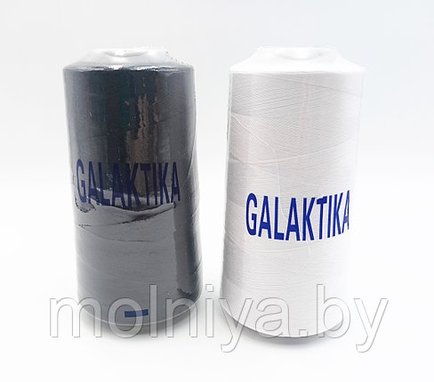 Нитки 40/2 Galactka (5000 ярд.) черные, фото 2