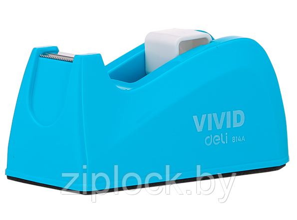 Диспенсер для клейкой ленты скотча, настольный, синий