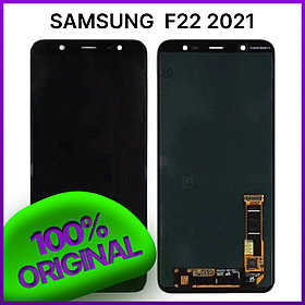 Экран Samsung Galaxy F22 2021 Original 100% c тачскрином, черный