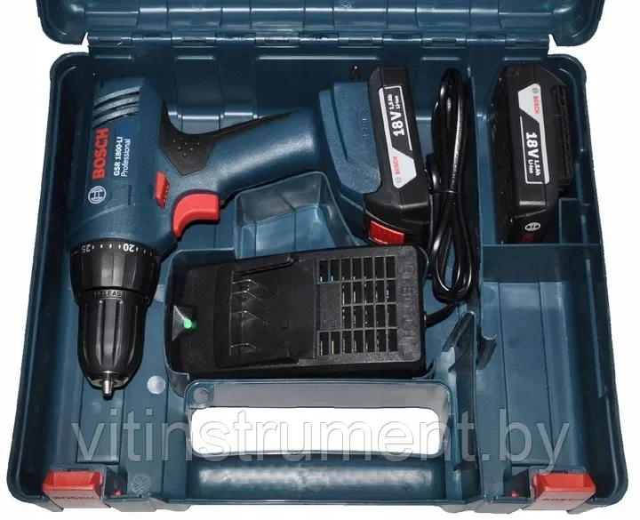 Дрель-шуруповерт Bosch GSR 1800-LI Professional 06019A8307 (с 2-мя АКБ, кейс)