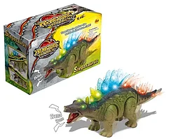 Игрушка музыкальная динозавр Стегозавр ходит.+свет 37 см 3306