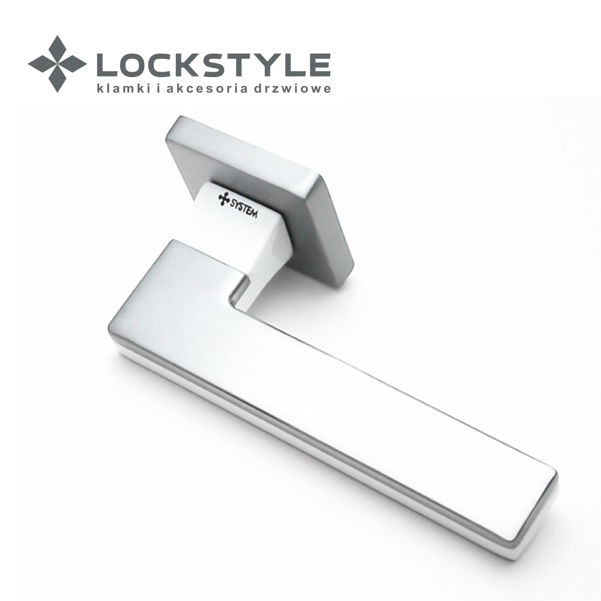 Ручки дверные SYSTEM LARISSA SQ CBM/AL7/CBM матовый хром/белый ...