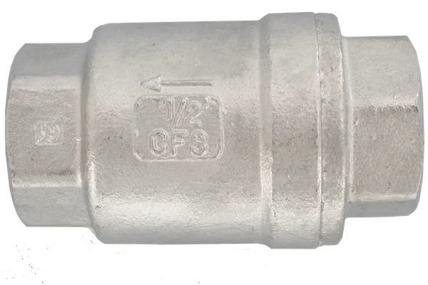 Клапан обратный муфтовый универсальный пружинный нж DN15 PN16 AISI 304