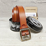 Ремень женский 3см кожаный рыжий, фото 2