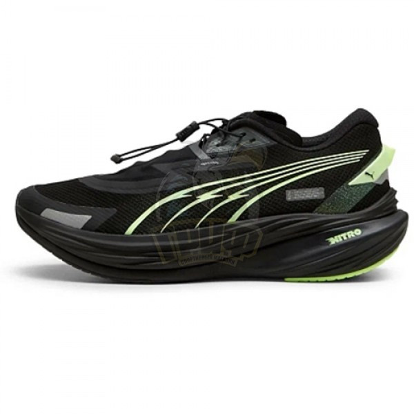 Кроссовки беговые мужские Puma Deviate Nitro 3 WTR+ (черный/зеленый) (арт. 31008001)