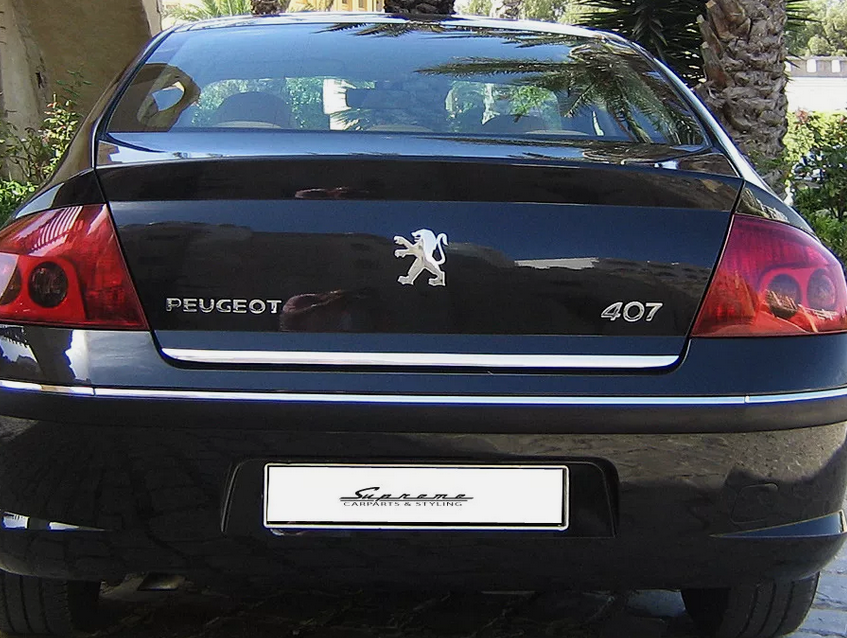 Хромированная кромка крышки багажника Peugeot 407