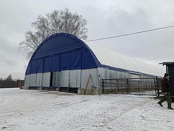 Тентовый ангар как чистить от снега
