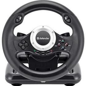 Игровой руль Defender Turbo Pro PC/PS3/PS4/Xbox,10кнопок 64291