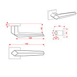 Ручки дверные CEBI SATA SQ цвет MP05 (матовый хром полимер), фото 2