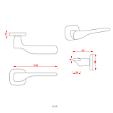 Ручки дверные CEBI AVA* цвет MP02 (хром), фото 2