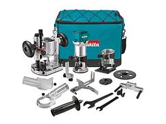 Фрезер кромочный MAKITA RT 0702 CX2 + аксессуары в сумке (710 Вт, цанга 8 мм, 30000 об/мин, регул. об.)