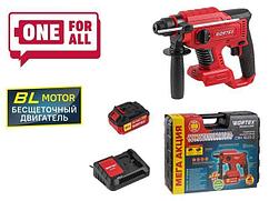 Аккум. перфоратор WORTEX CRH 1820-2 в чем. ALL1 XLT SET БЕСЩЕТ., 18 В, 2.2 Дж, 20 мм, 1х4 А*ч (вес 1,7 кг, 4