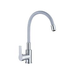 Смеситель для кухни VALFEX VF.70112-3 с гибким изливом (хром/серый)