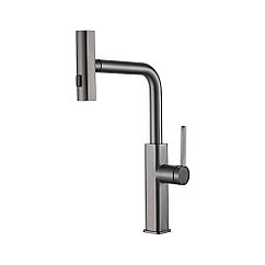 Смеситель для кухни VALFEX VF.73824-3 с выдвижной лейкой (графит)