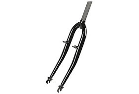 Велосипедная вилка 26" YS-9305 28.6x220 AHEAD1-1/8", V-Brake, чёрная