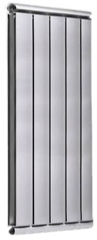 Алюминиевый дизайн радиатор SILVER S 1000 темное серебро муар