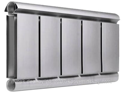 Алюминиевый дизайн радиатор SILVER S 200 темное серебро муар