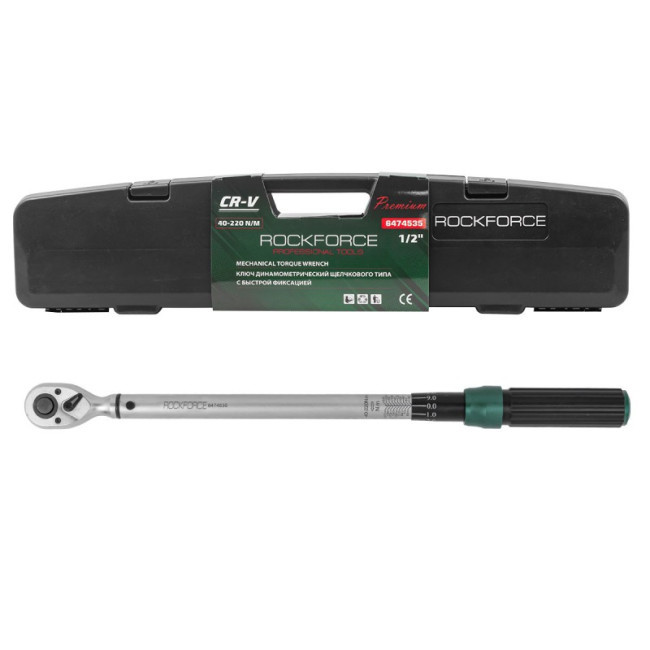 Ключ динамометрический 1/2'' 40-220Нм (Rock FORCE RF-6474535)