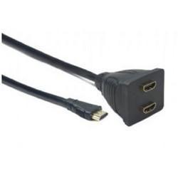Разветвитель HDMI Cablexpert DSP-2PH4-002, HD19F/2x19F, 1 компьютер => 2 монитора, пассивный, Full-HD, 3D,