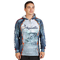 Джерси Аquatic Дж-05 с капюшоном (логотип: ЩУКА,  Pike Camo Blue)