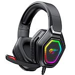 Наушники с микрофоном накладные Игровые Havit H659d Черный, (2.2м 3,5mm, RGB)