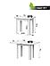 Стол кухонный раскладной обеденный трансформер для маленькой кухни гостиной прямоугольный белый, фото 3