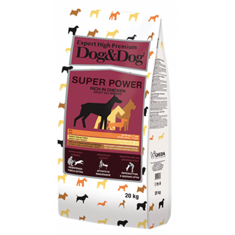 Сухой корм Dog&Dog Expert High Premium Super Power для очень активных собак всех пород (развес)