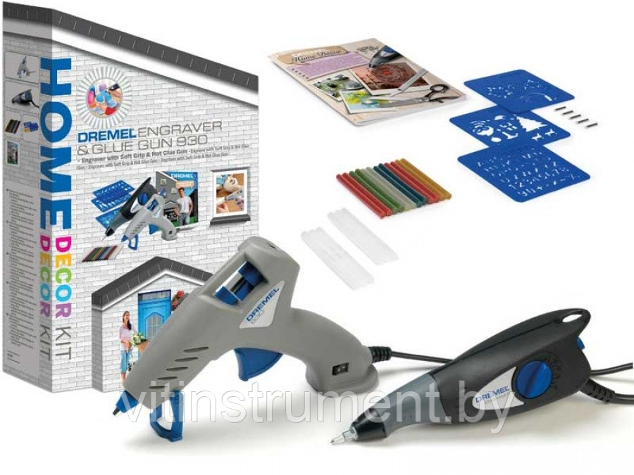 Гравер Dremel 290 + клеевой пистолет 930 Dremel (F013G290JD)